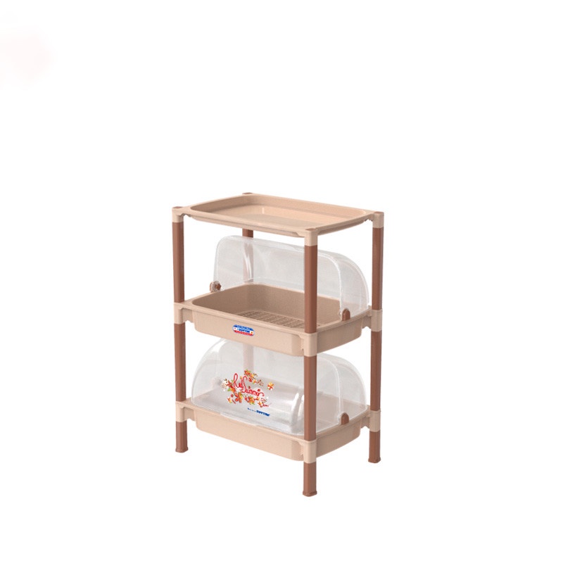 Kệ chén nắp nhỏ 2 ngăn Duy Tân ( 47 x 35.5 x 78 cm) - Chuyên đựng đồ ăn, chén bát (màu ngẫu nhiên)