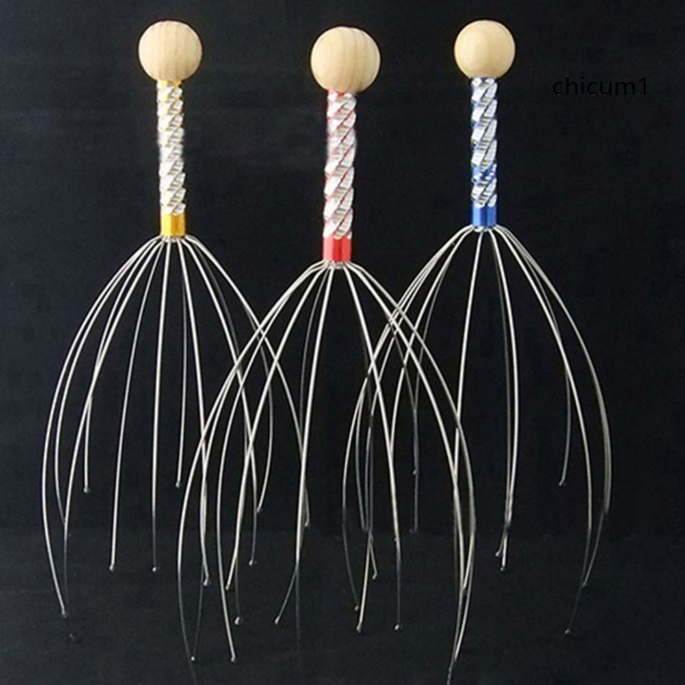 Dụng Cụ Mát Xa Đầu Hình Bạch Tuộc Bằng Thép Không Gỉ