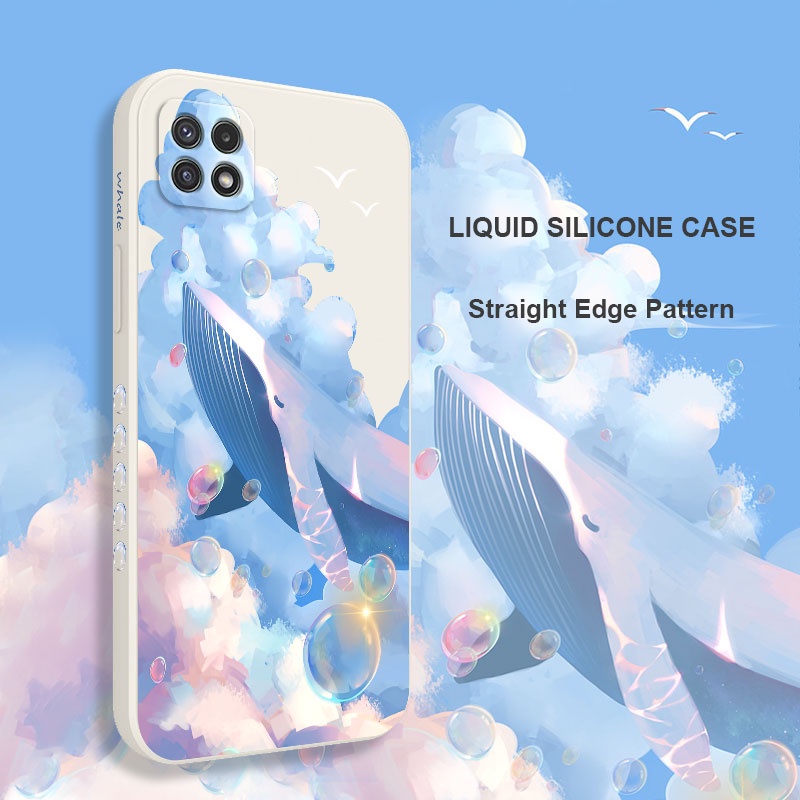 Ốp Điện Thoại Mềm In Hình Cá Voi Cho Samsung Galaxy A22 A12 4G 5G A02 A02S Sự Bảo Vệ