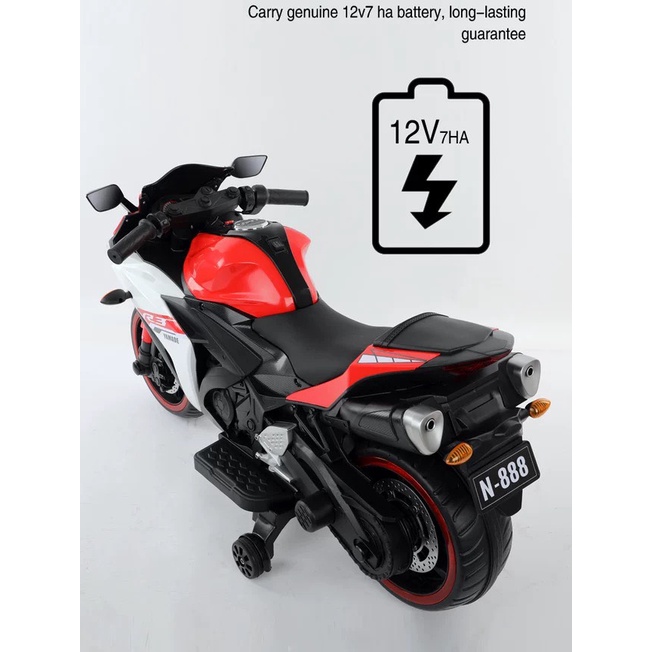 ⚡Xe Máy Điện Trẻ Em⚡ - Xe MoTo Điện Địa Hình DUCATI R3 - Động Cơ 12V/550 BẢO HÀNH 12 THÁNG