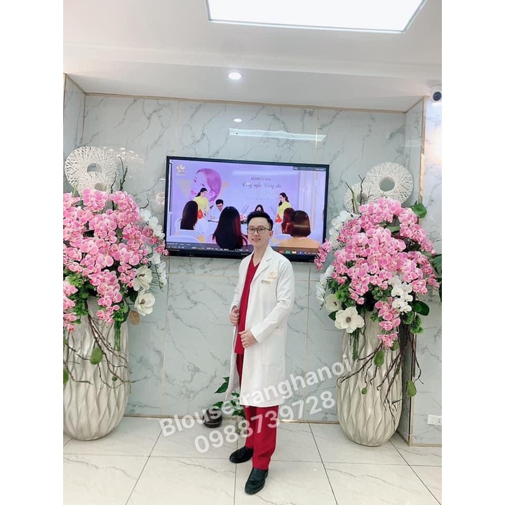 Blouse Vest cao cấp dành cho bác sĩ, chuyên gia - Blouse trắng hà nội