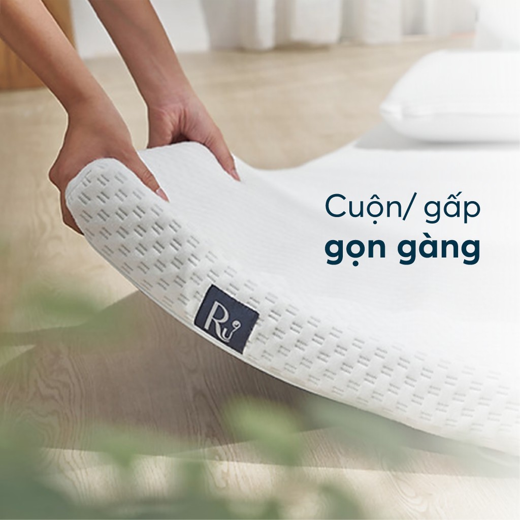 Nệm Cuộn Trải Sàn (Foam Topper) Ru9 Gọn Nhẹ Dễ Chịu, Thoải Mái Mọi Nơi, 6 Kích Thước