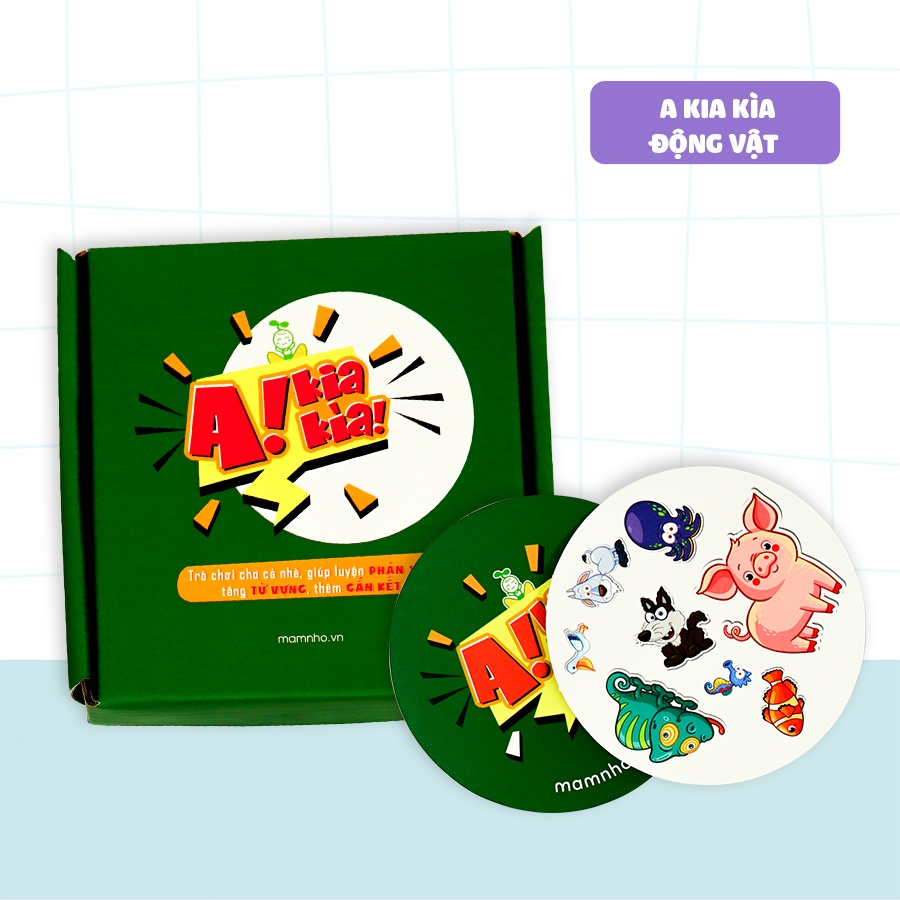 Combo 3 trò chơi A KIA KÌA phát triển từ vựng, phản xạ cho bé 6-10 tuổi Hộp Háo Hức