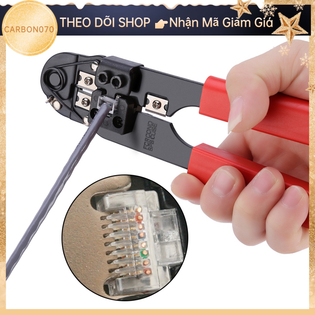 🌟Hàng HOT Kìm bấm dây mạng cắt uốn mô-đun cho 8P8C rj45【Carbon070】