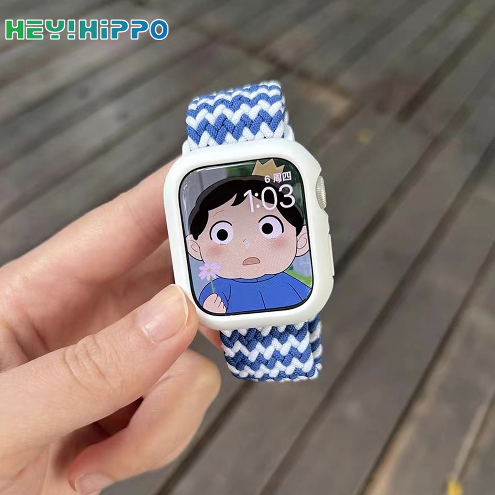 Dây Đeo Nylon Co Giãn Màu Trơn Điều Chỉnh Được Cho Đồng Hồ Thông Minh Apple Watch Series 7/6/SE/5/4 iwatch 45/44/42