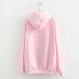 Áo hoodie hồng gấu pull ulzzang