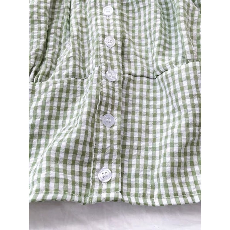 Áo Crop kẻ chun lưng 397 | BigBuy360 - bigbuy360.vn