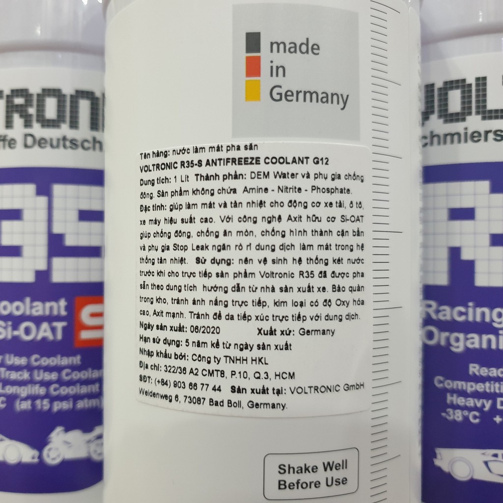 Nước làm mát Voltronic R35 “ nhiệt độ sôi 161 độ “ pha sẵn