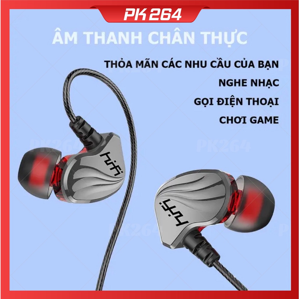 Tai Nghe Nhét Tai HiFi S2000 Pro Super Bass Chống Ồn Cực Tốt, Âm Thanh Khủng, Chơi Game Ngon