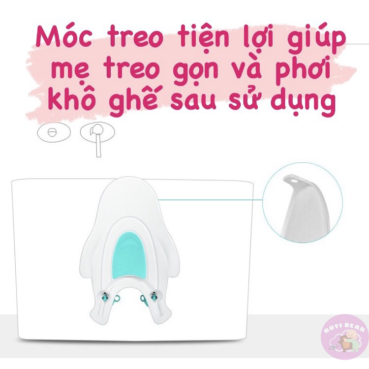 Ghế Vệ Sinh Trẻ Sơ Sinh, Chậu Rửa Lau Chùi Đùi Mông Vùng Kín Em Bé, Bệ Rửa Vệ Sinh Cho Bé