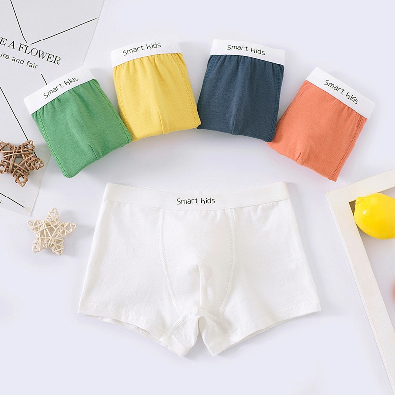 Set 5 Quần Lót Boxer Cotton Thoải Mái Thời Trang Cho Bé Trai 3-12 Tuổi