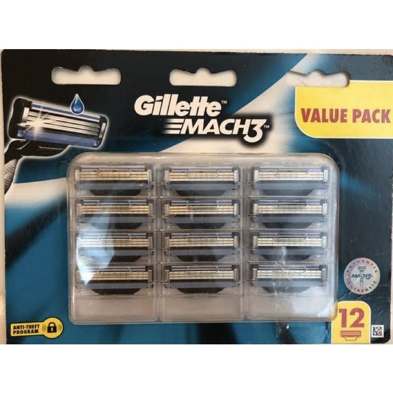 Lưỡi dao cạo râu Gillette Mach 3+, Mach Turbo ( Đầu cạo 3 lưỡi kép)