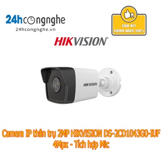 Camera ip thân trụ 4mp hikvision ds-2cd1043g0-iuf 4mpx tích hợp mic