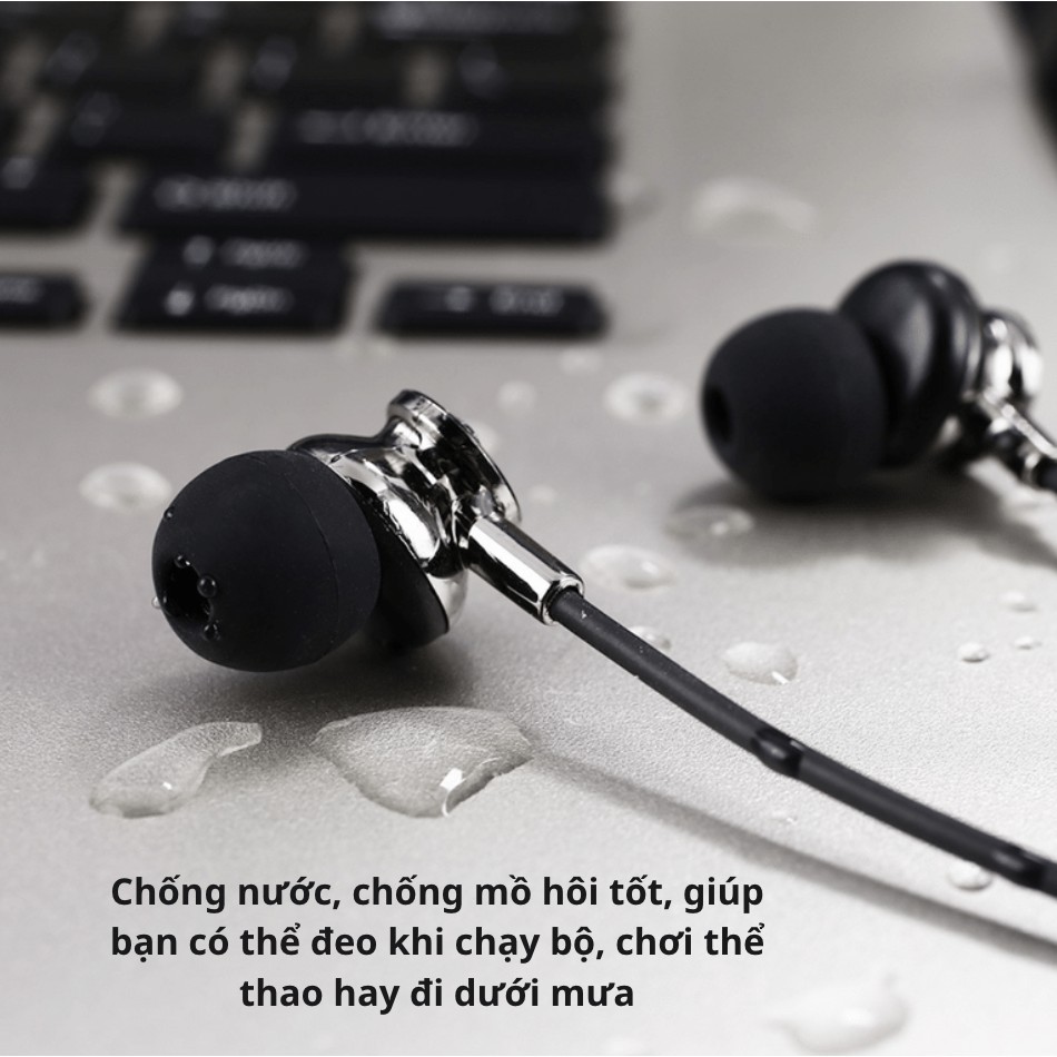 Tai Nghe Bluetooth Đeo Cổ Thể Thao Chống Nước Chống Ồn Có Mic Hỗ Trợ Nghe Gọi