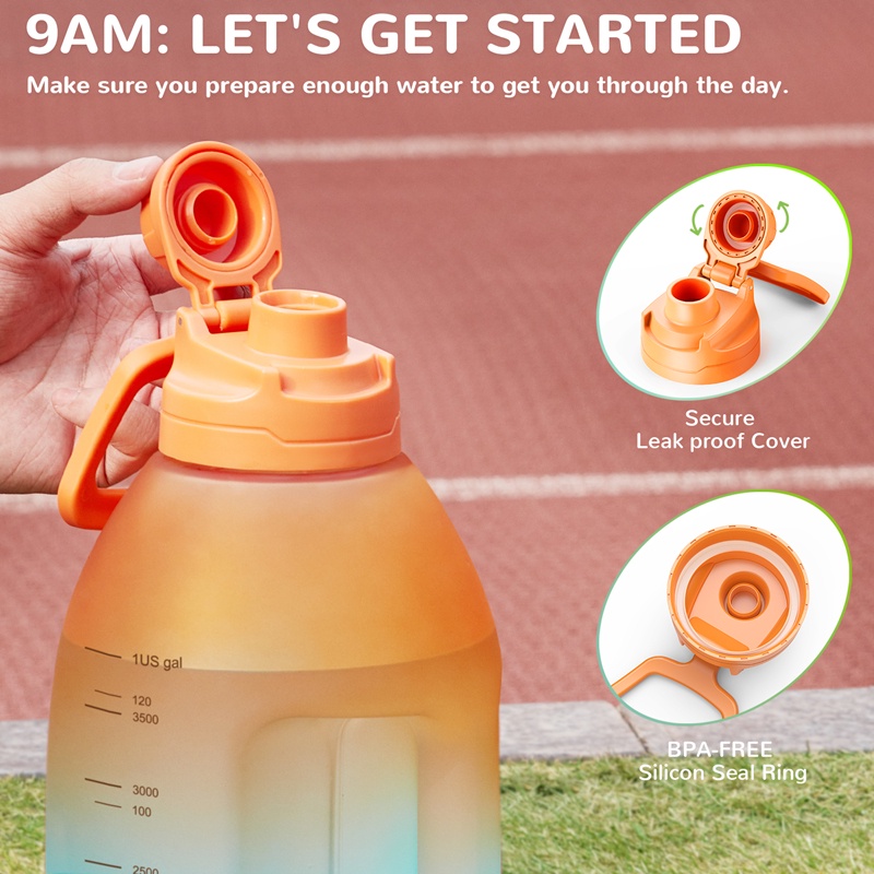 Bình Nước Thể Thao Diller x Lesfit D05 Dung Tích Lớn 1 Gallon Không Chứa Bpa An Toàn Chất Lượng Cao