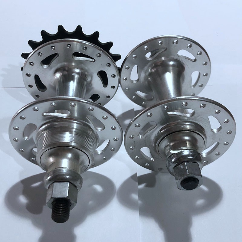 36 Holes Aluminum Alloy Front Rear Hubs Action Bicycle Fixed Gear Bike Single Speed with Fixed Flywheel,Front 100mm