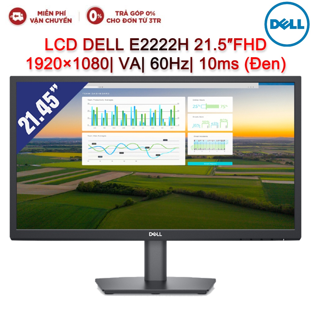 Màn hình máy tính LCD DELL E2222H 21.5″FHD 1920×1080| VA| 60Hz| 10ms (Đen)