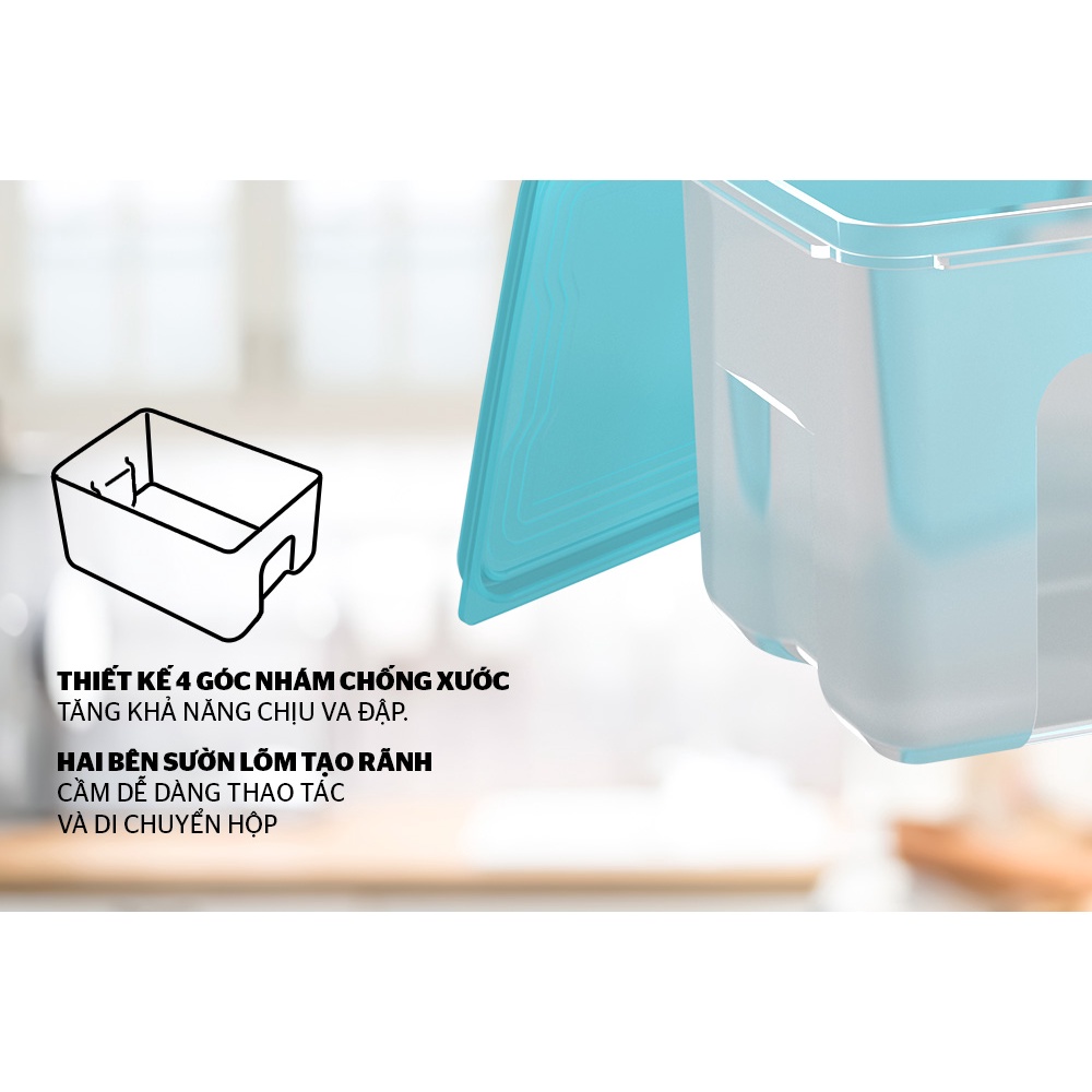 Bộ 3 hộp bảo quản thực phẩm Sunhouse Biozone KB-ST3P01 - Nhựa sạch PP nguyên sinh từ Hàn Quốc