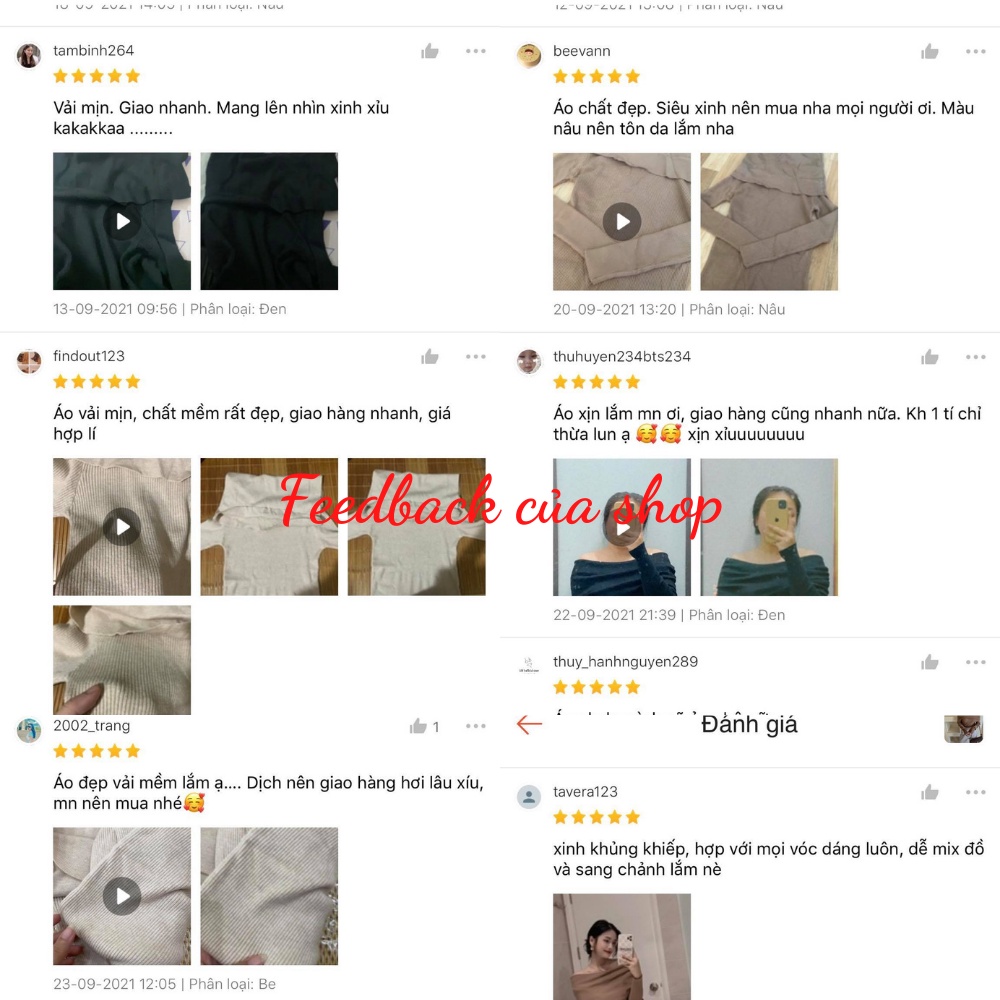 Áo len tăm trễ vai hàng quảng châu cao cấp có video ảnh thật