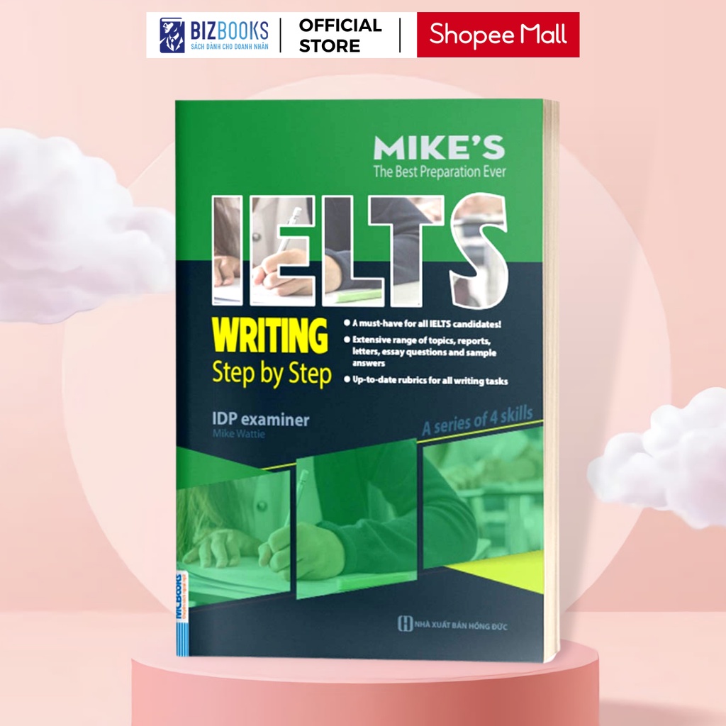 Sách - Ielts Writing Step By Step - Dành Cho Người Luyện Thi Ielts - Bizbooks Tặng Sổ Tay và Bookmark