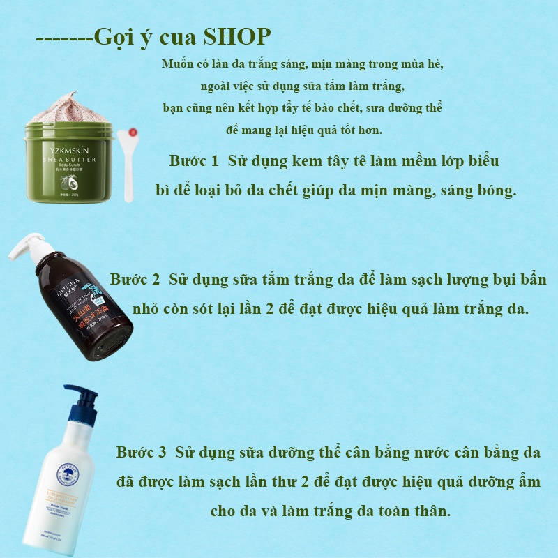 Sữa tắm trắng da toàn thân tắm bùn núi lửa làm trắng da sau khi đi nắng tẩy tế bào chết làm trắng nhanh | BigBuy360 - bigbuy360.vn