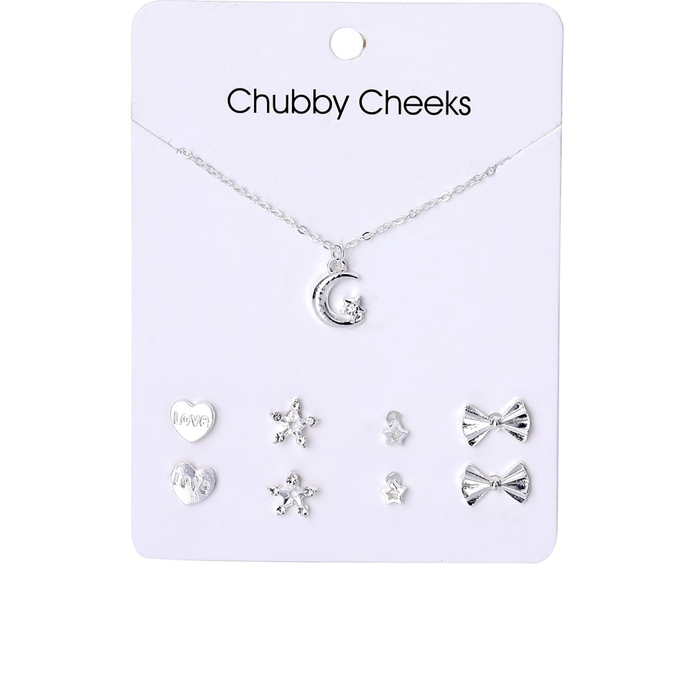 Bộ Dây Chuyền + Bông Tai Phong Cách Hàn Quốc Cho Nữ