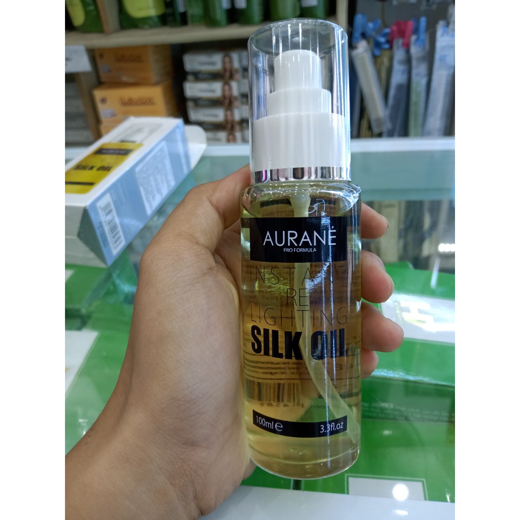 _TINH DẦU BÓNG TÓC OLIVE INSTANT RE LIGHTING SILK OIL AURANE 100ML