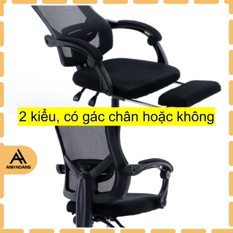 Ghế xoay công thái học ngả lưng 150 độ , kèm gác chân thoải mái nghỉ ngơi