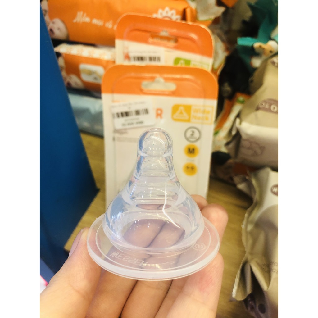 Núm ti bình sữa Wesser Cổ rộng/ cổ hẹp