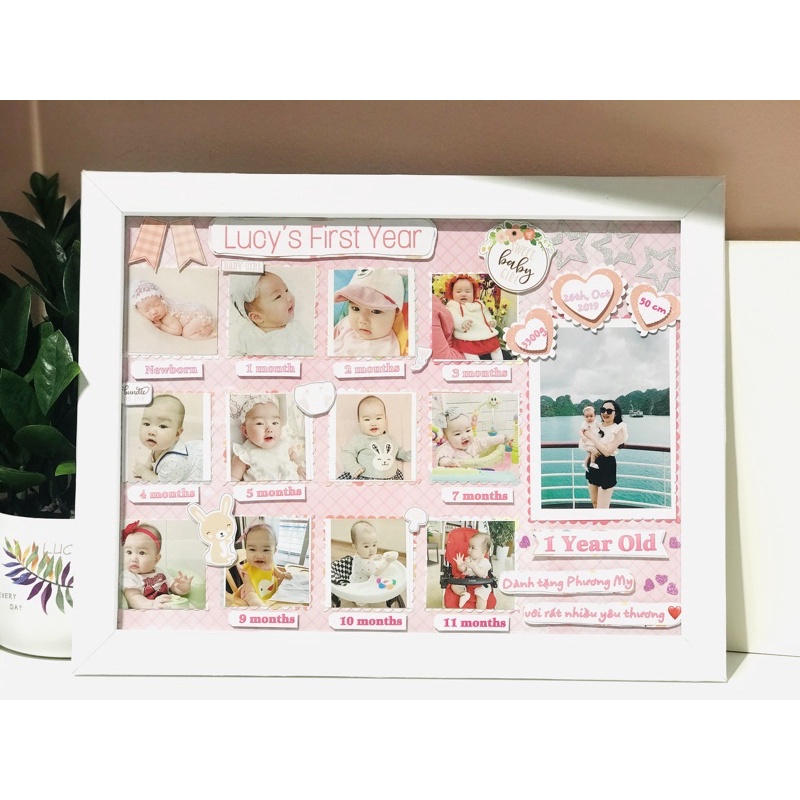 Khung ảnh 12 tháng cho bé Miễn phí in tên theo yêu cầu | BigBuy360 - bigbuy360.vn