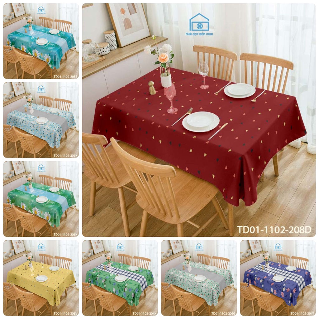 Khăn trải bàn vintage Tín Phát Decor, vải trải bàn style Bắc Âu, sang trọng cho ngôi nhà đẹp