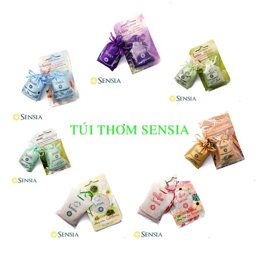 Túi thơm Sensia tuyển chọn các mùi thơm nhất (quý khách có thể tham khảo hướng dẫn sử dụng trong phần mô tả sản phẩm)