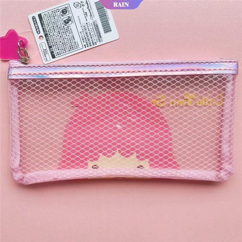 SANRIO Hộp Bút PVC Trong Suốt Họa Tiết Cinnamoroll Hello Kitty Đáng Yêu Kích Thước 20x10.5cm