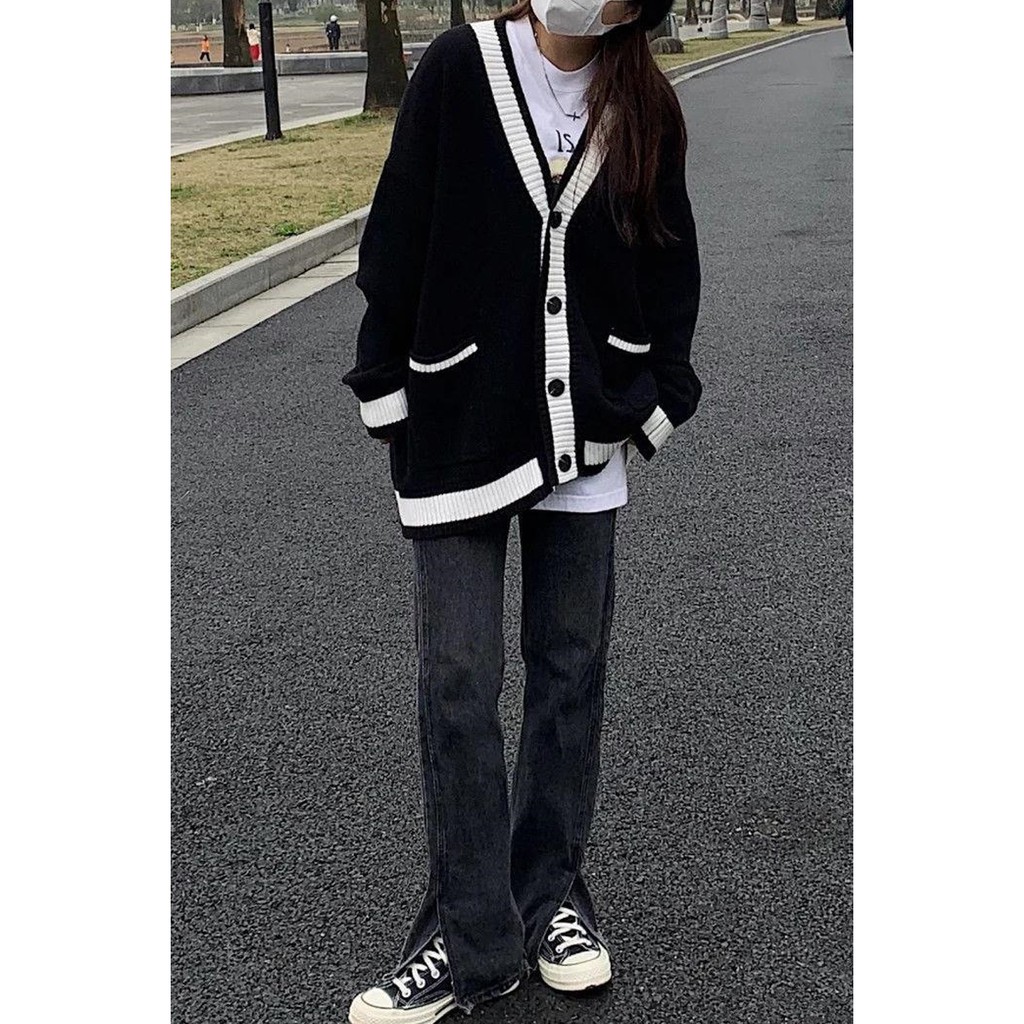 CARDIGAN ĐEN KIỂU DÁNG HỌC SINH PHONG CÁCH HÀN QUỐC ORDER  #056 | BigBuy360 - bigbuy360.vn