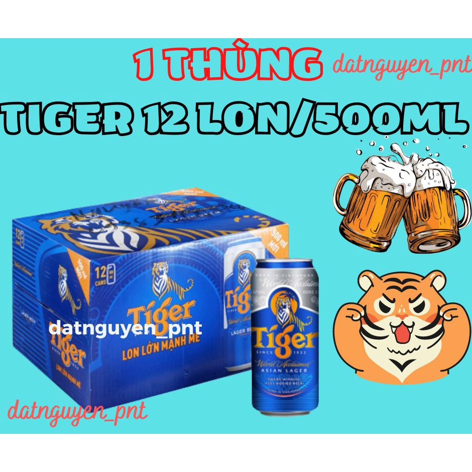 [ĐỘC QUYỀN SHOPEE] THÙNG 12 LON BIA TIGER 500ML PHIÊN BẢN GIỚI HẠN