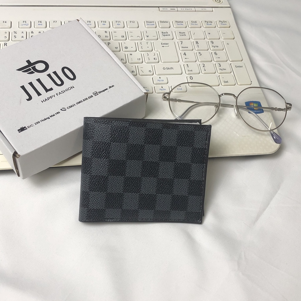 Ví da caro nam JILUO độc đáo, hot trend phong cách hàn quốc full hộp và quà tặng