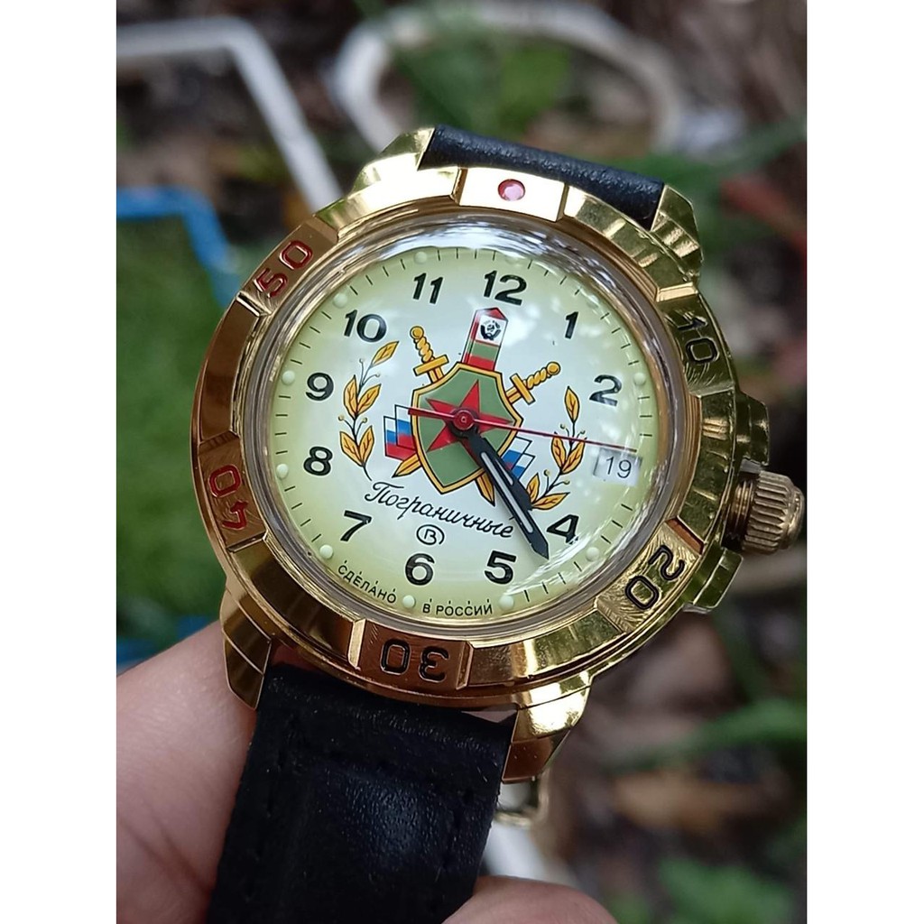 Đồng hồ nam Vostok máy cơ lên giây, size mặt 39, size dây 18. Đồng hồ Nga Vostok 439878