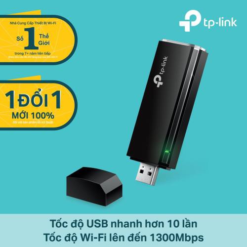 [Mã 159ELSALE hoàn 7% đơn 300K] TP-LINK Thu Sóng Wifi Archer T4U AC1300 - Băng Tần Kép - Hàng Chính Hãng Bảo Hành 1 Năm