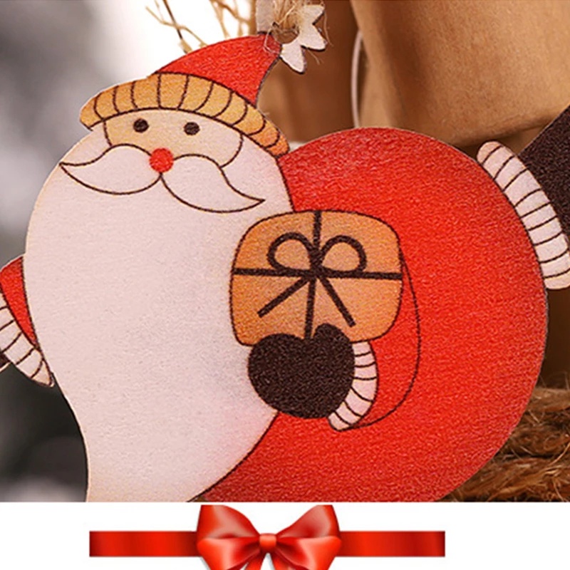 Búp Bê Gỗ Hình Ông Già Noel Nhiều Màu Sắc Trang Trí Giáng Sinh