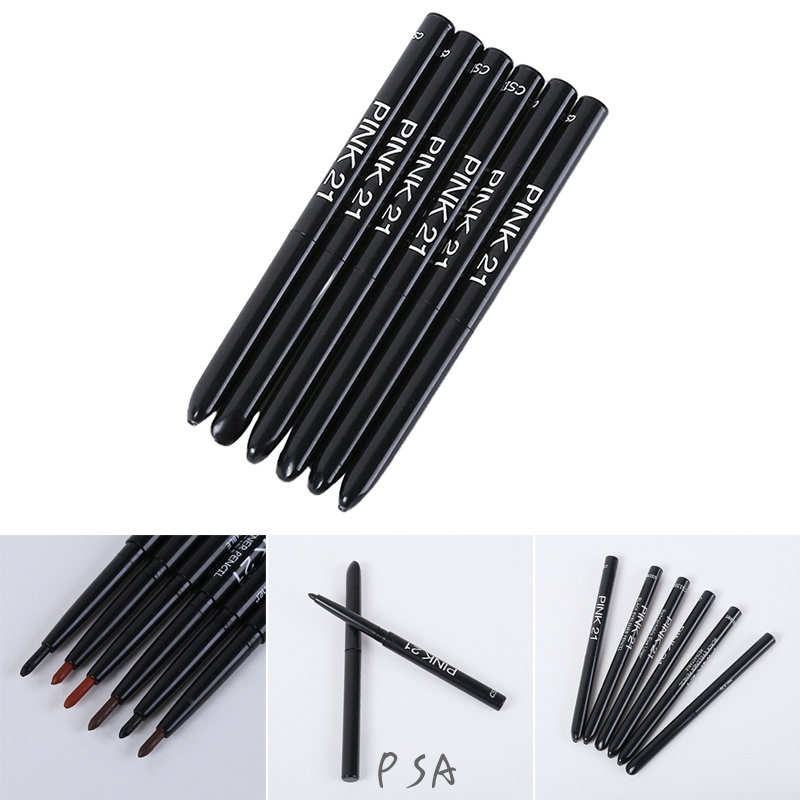 (Hàng Mới Về) Bút Chì Kẻ Lông Mày Đầu Tròn Xoay Tự Động Không Thấm Nước Và Mồ Hôi Dễ Lên Màu