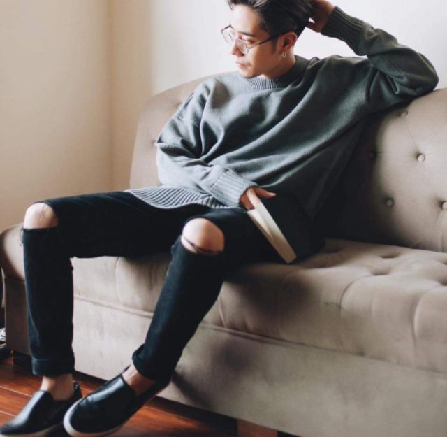 [Mã SKAMA06 giảm 8% tối đa 50K đơn 250K] QUẦN SKINNY JEAN RÁCH GỐI ĐEN - RIPPED JEAN UNISEX | BigBuy360 - bigbuy360.vn