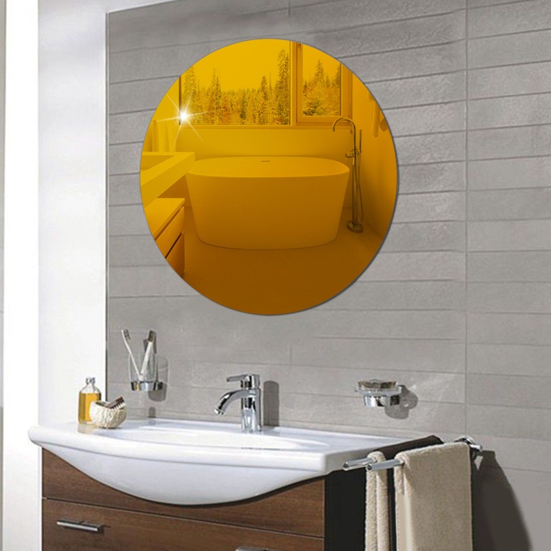 Miếng Dán Tường Tráng Gương Hình Tròn Độc Đáo Trang Trí Nhà Cửa / Phòng Khách