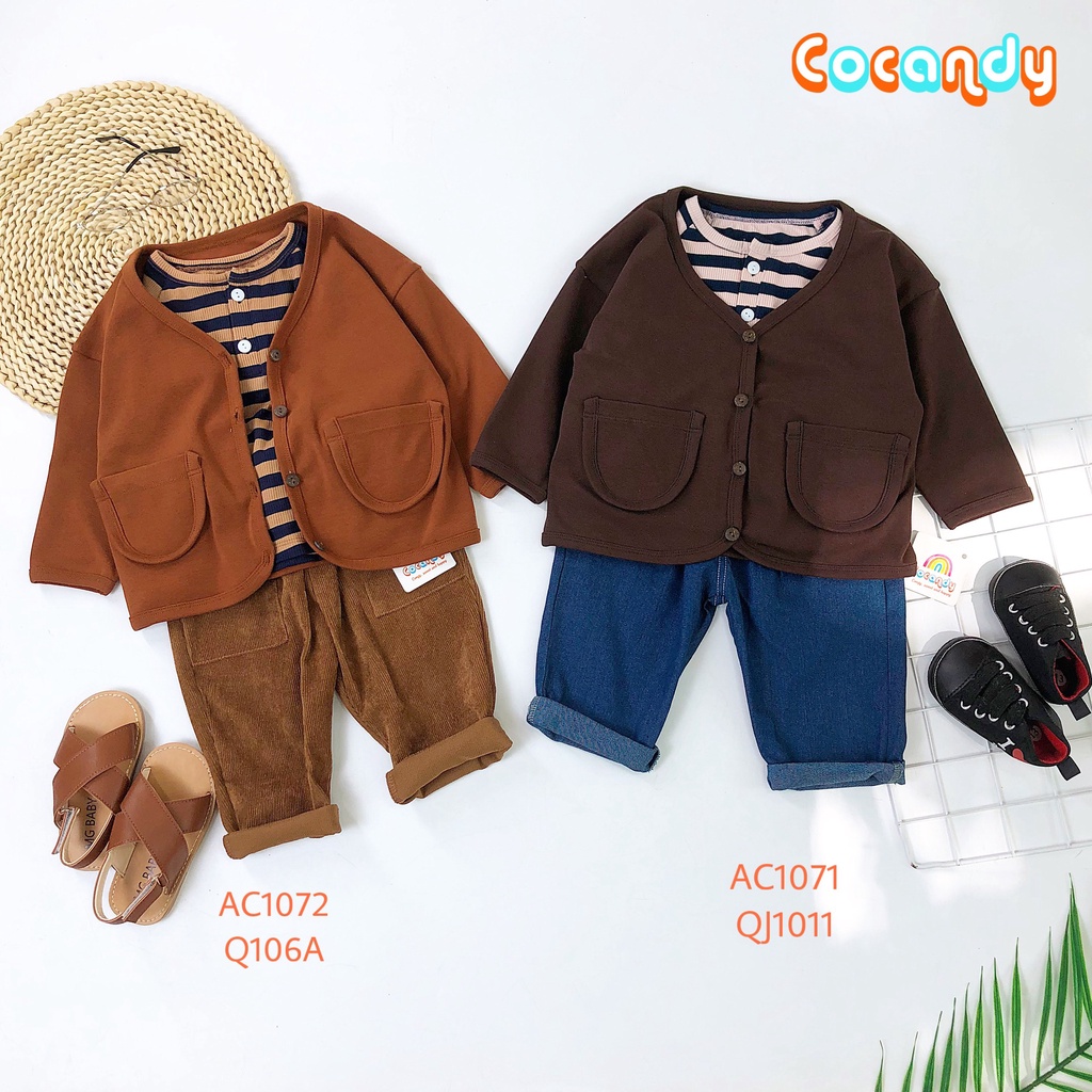 Áo cardigan chất thun borip mềm cho bé của COCANDY mã AC107