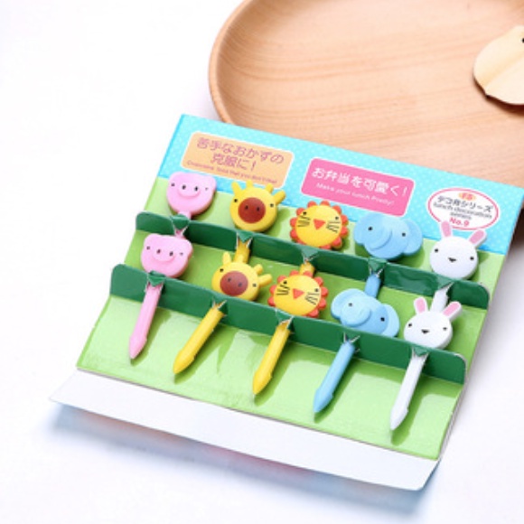 Set 10 xiên trang trí hoạt hình ngộ nghĩnh