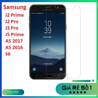 Kính cường lực Samsung J2 Prime/ J2 Pro/ J3 Pro/ J5 Prime/ A510 (2016)/ A520 (2017)/ S6 trong suốt không full màn hình
