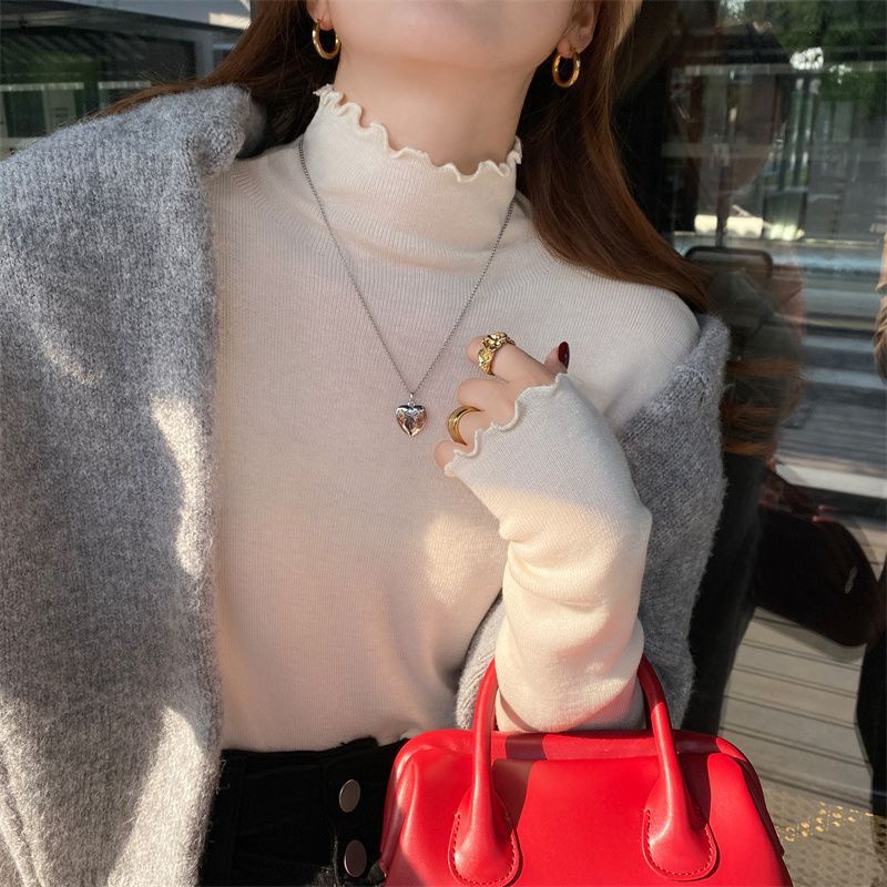 Áo Len Nữ Dài Tay Cổ Lọ Thời Trang Hàn