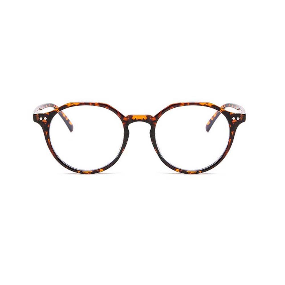 Mắt Kính Chống Bức Xạ Gọng Vuông Tròn Màu Đen Phong Cách Hàn Quốc Dành Cho Bạn Nữ