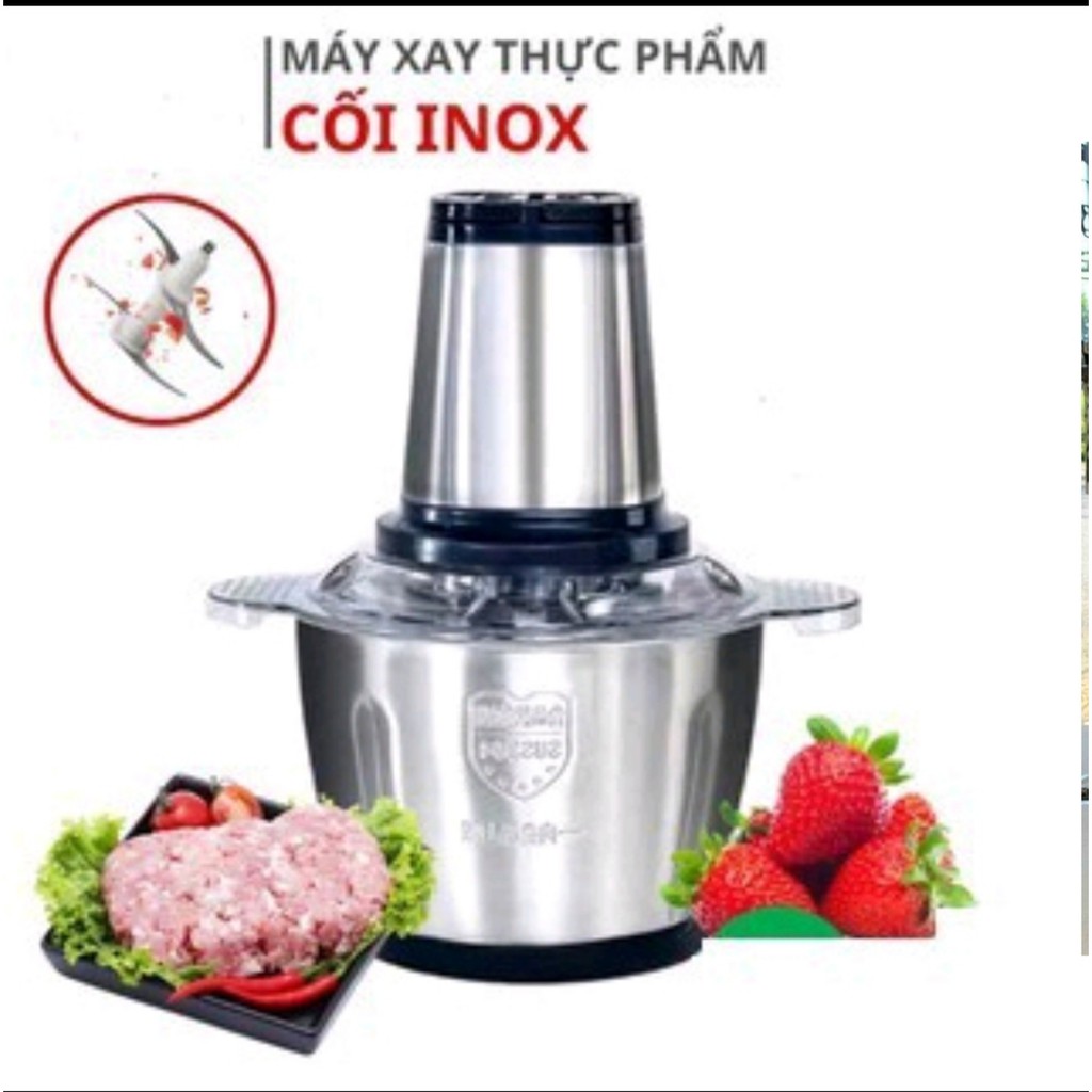 Máy Xay Thịt - Cối Xay Thịt Inox Đa Năng Cực Khỏe 4 Lưỡi.