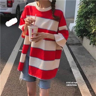 Áo kẻ xẻ vạt