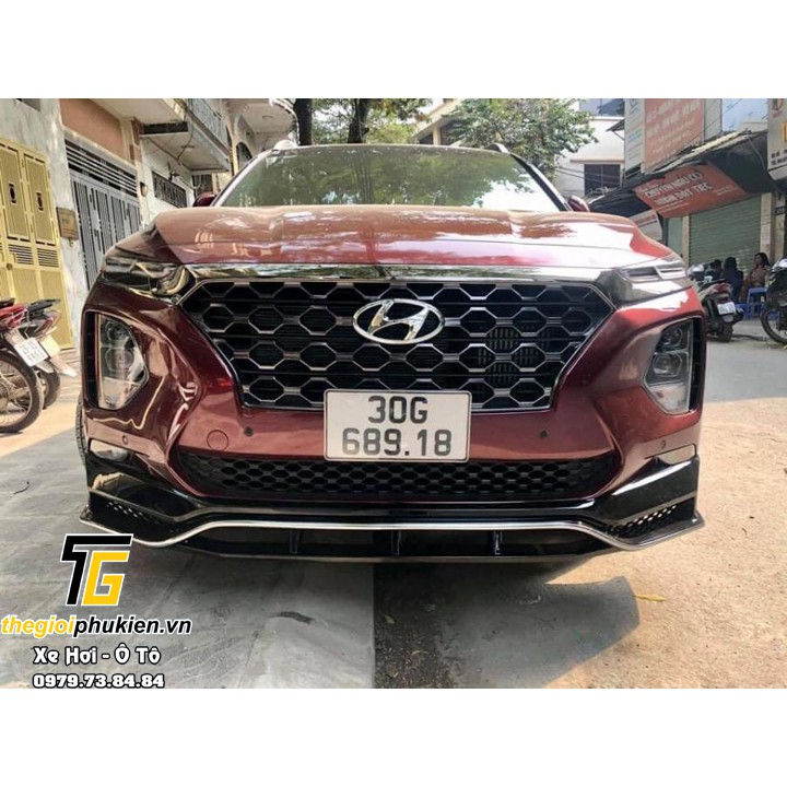 Ốp cản trước Hyundai Santafe  2019-2020 nhựa ABS cao cấp